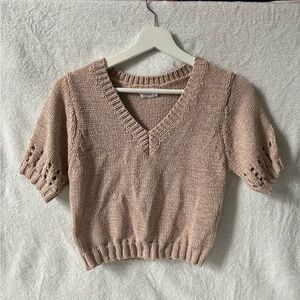 Sage Women's Knit Blouse in Beige